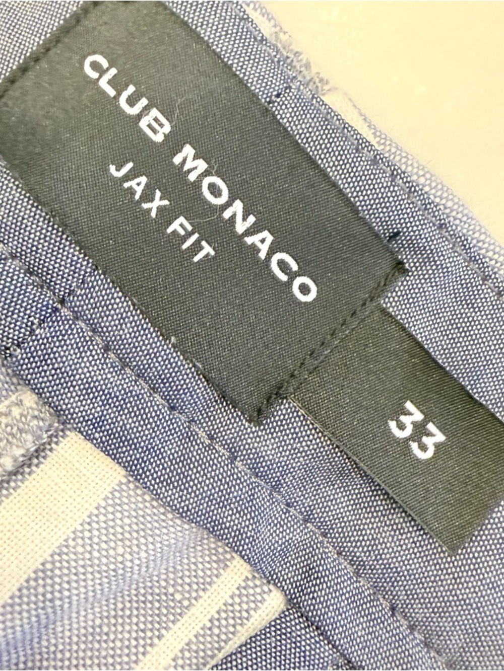 Club Monaco Men’s Jax Shorts Linen Blend Blue White Sz 33 NWT - Picture 12 of 16